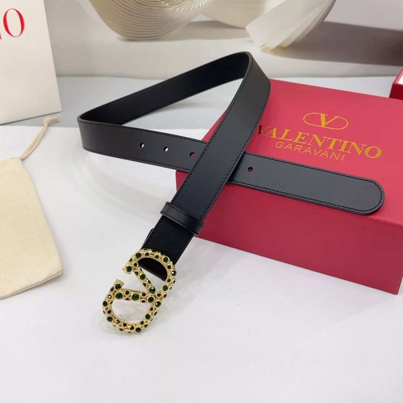 Valentino AAA Quality Belts In 3.0cm For Women Sleek 3651
