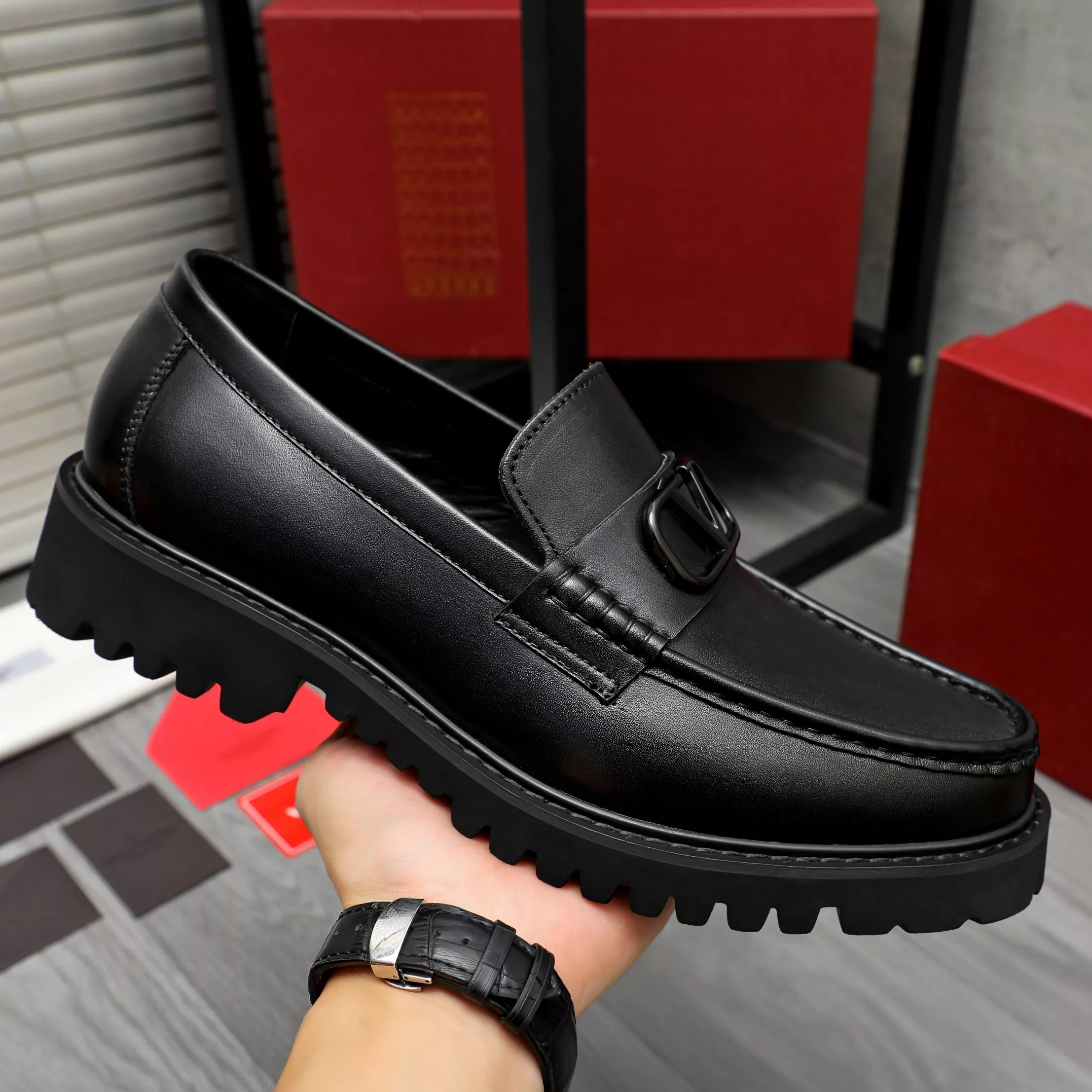 Valentino Leather Shoes For Men Efficient 6865