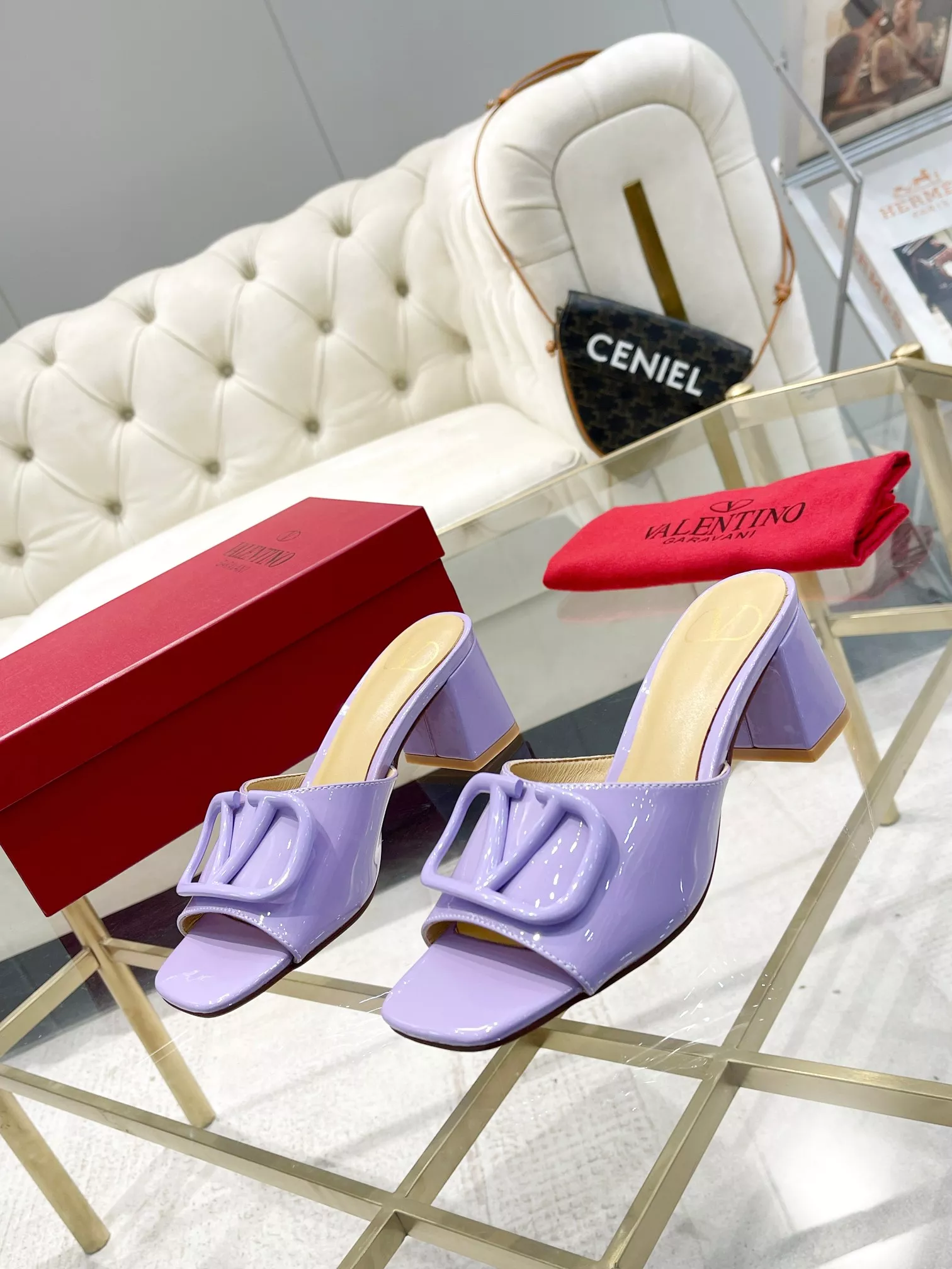 Valentino Slippers For Women Versatile 7623