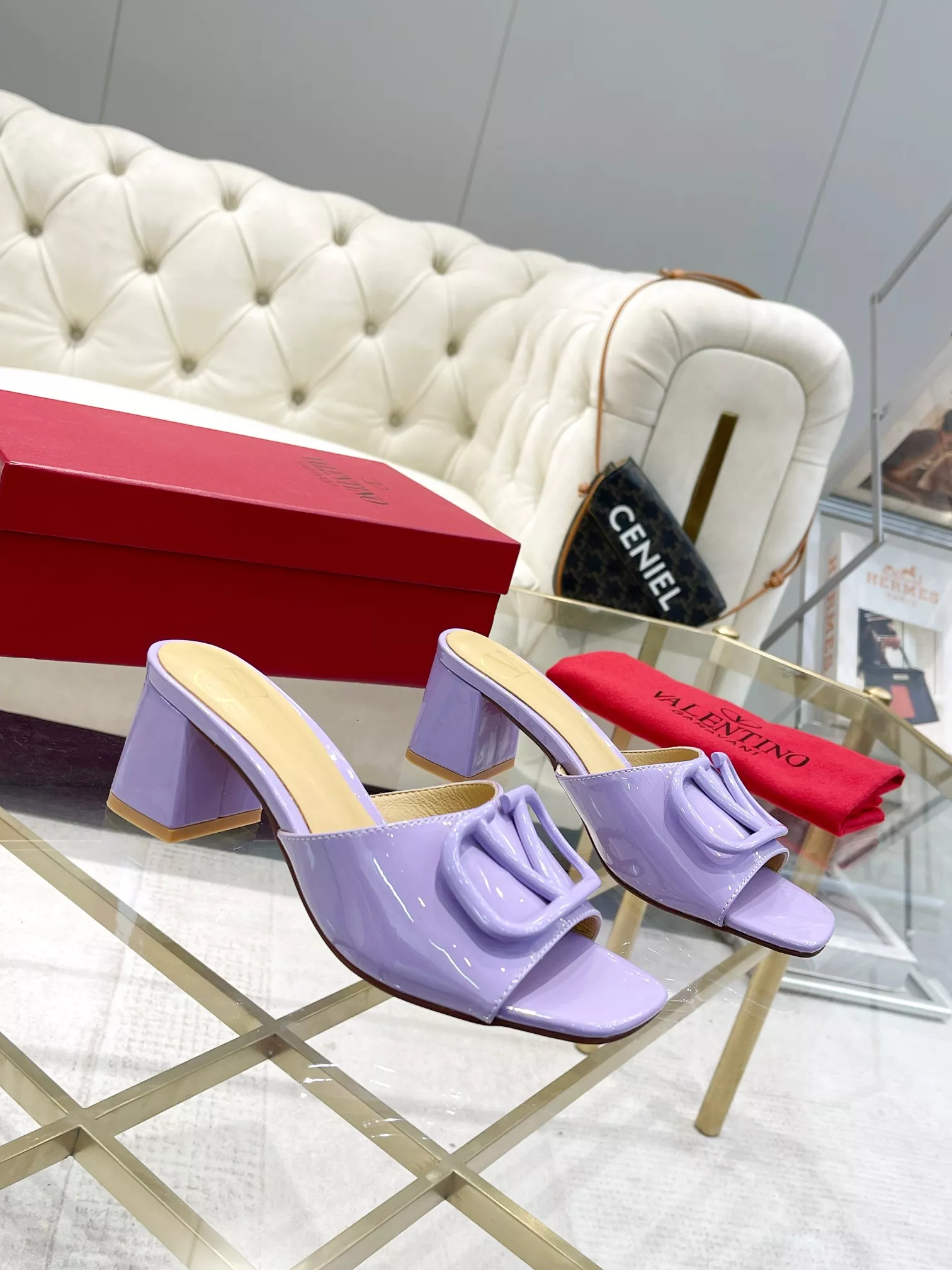 Valentino Slippers For Women Versatile 7623