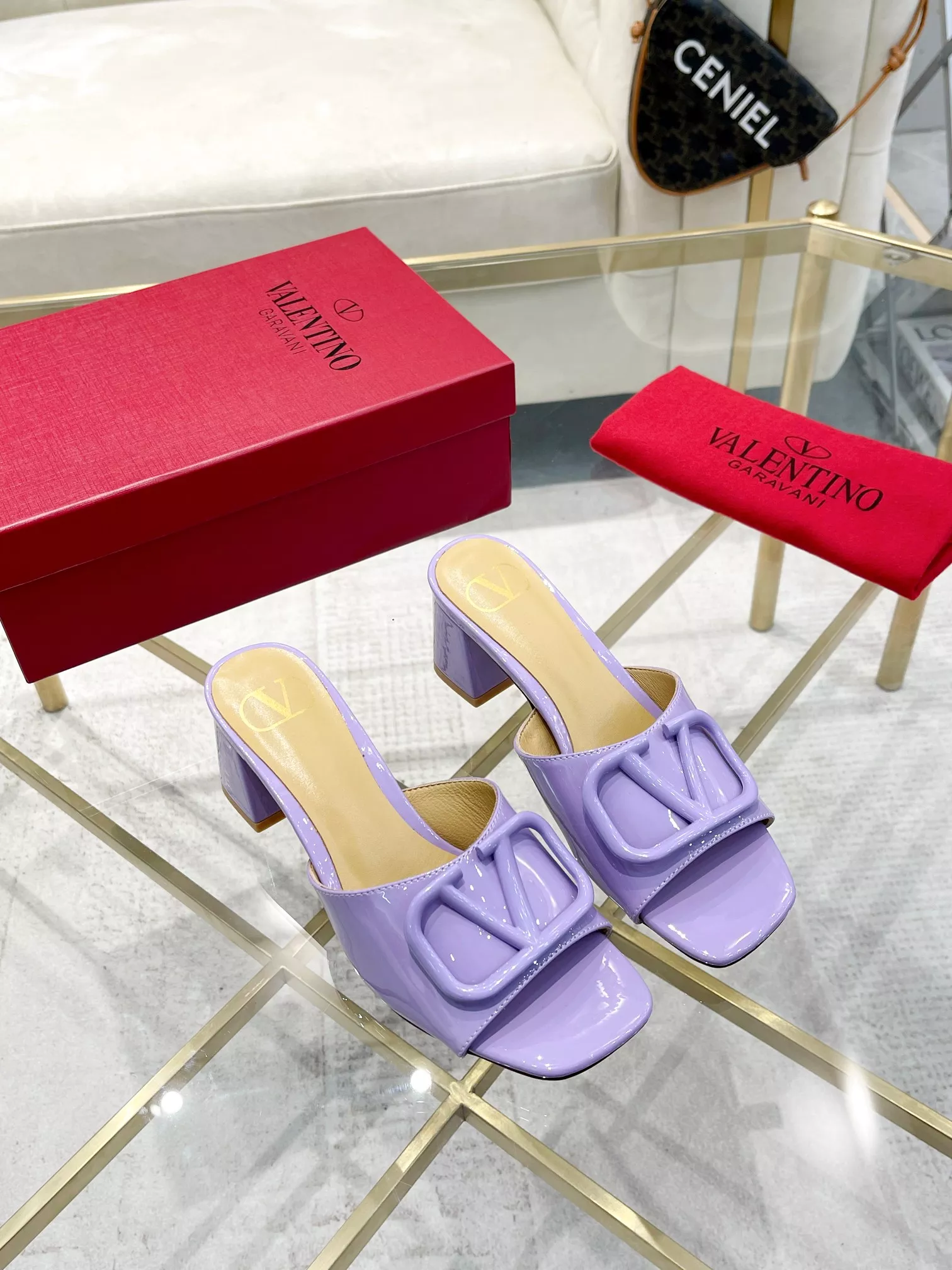 Valentino Slippers For Women Versatile 7623