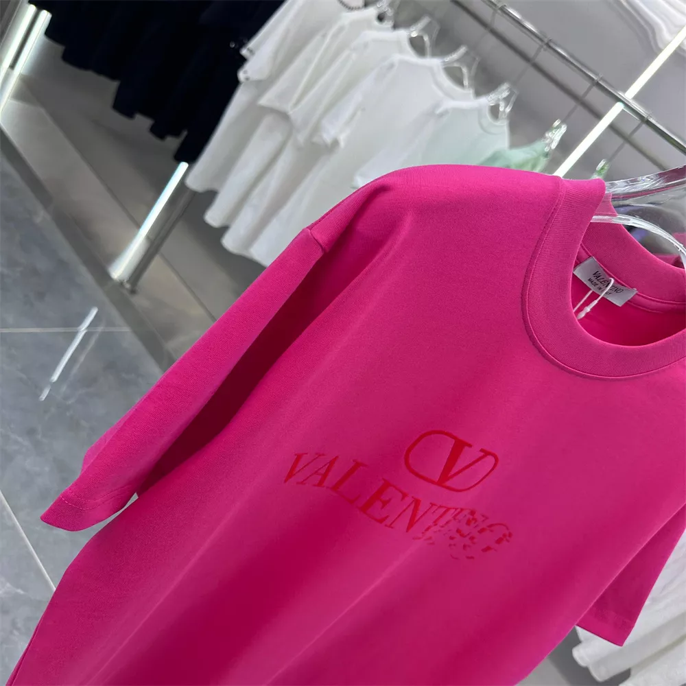 Valentino T-Shirts Short Sleeved For Unisex Practical 8916