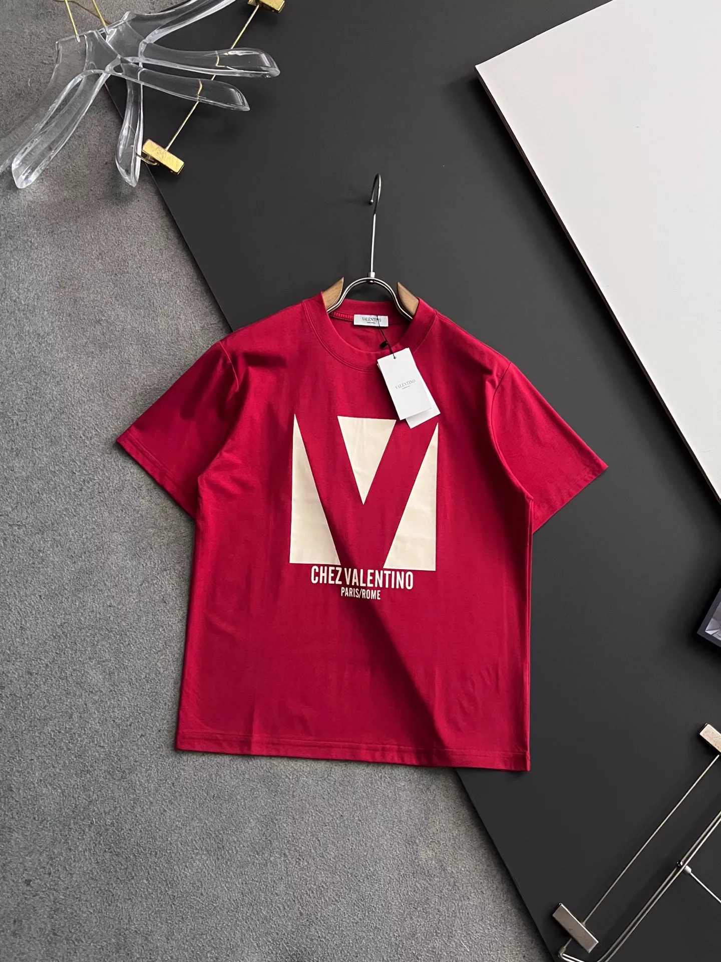 Valentino T-Shirts Short Sleeved For Unisex Refined 5700