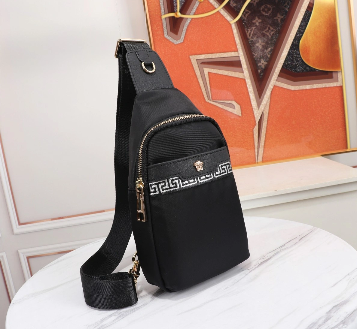 Versace AAA Man Messenger Bags Compact 9977