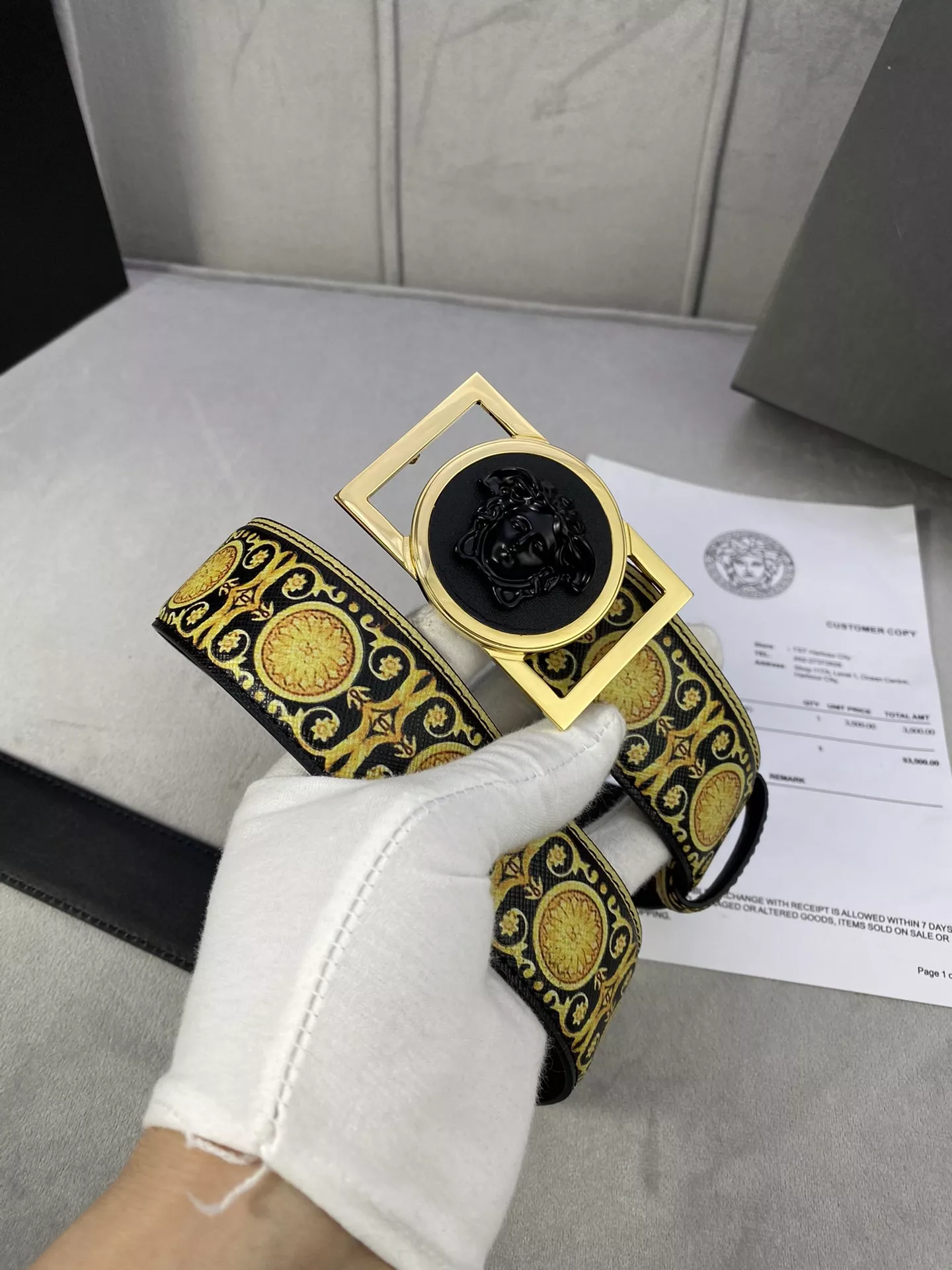 Versace AAA Quality Belts In 4.0cm For Men EyeCatching 5418