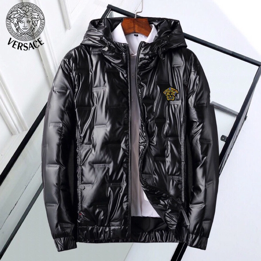 Versace Down Coat Long Sleeved For Men GoodFit 3100