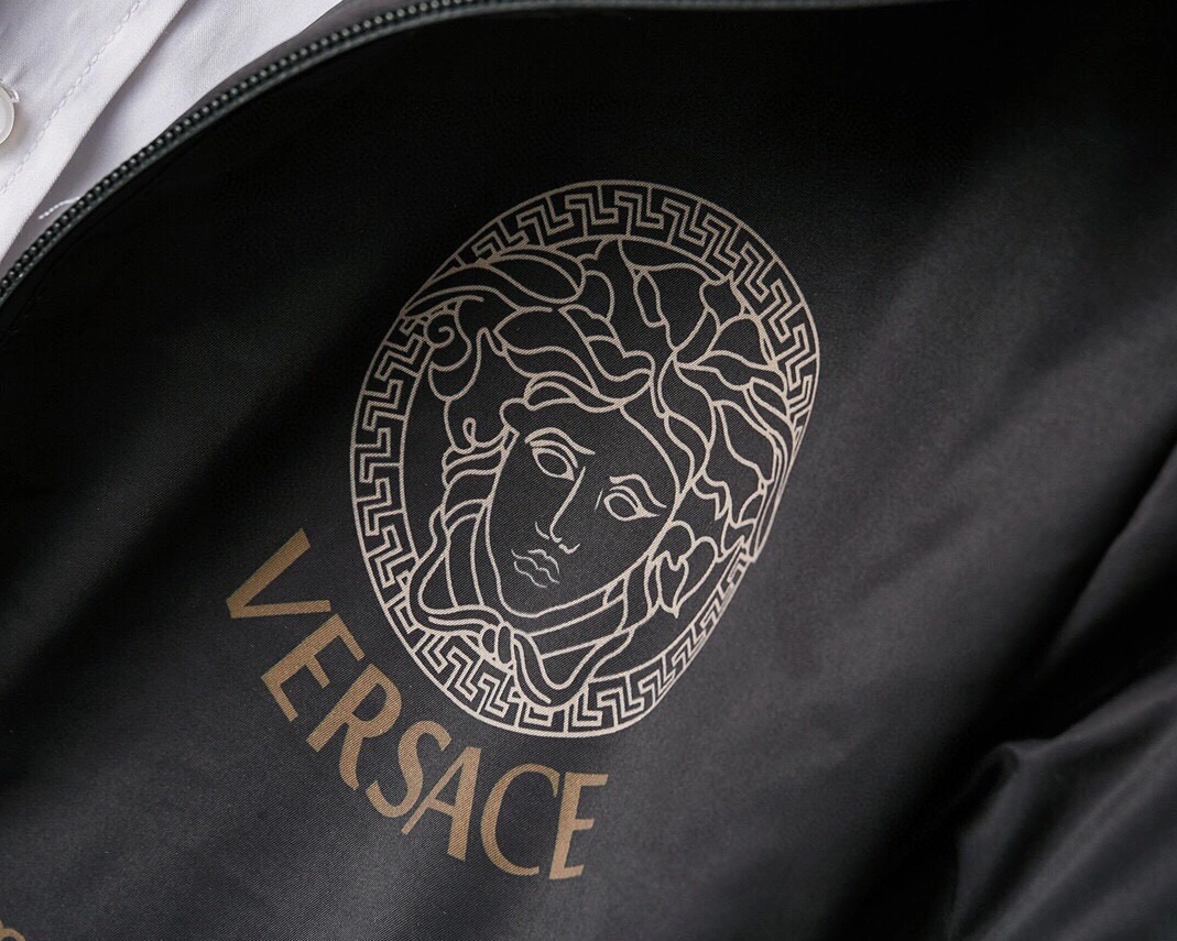 Versace Down Coat Long Sleeved For Men Soft 6559