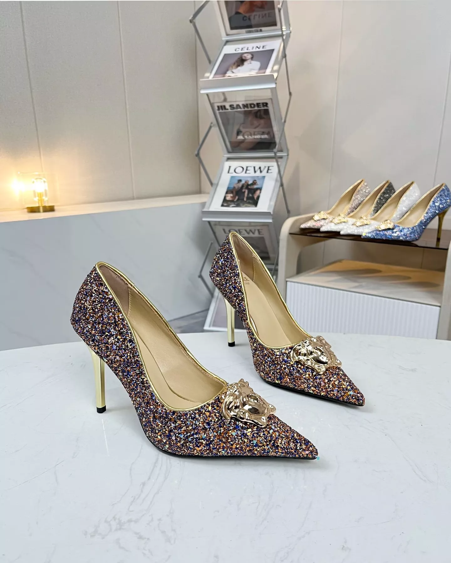 Versace High-Heeled Shoes For Women Durable 6998