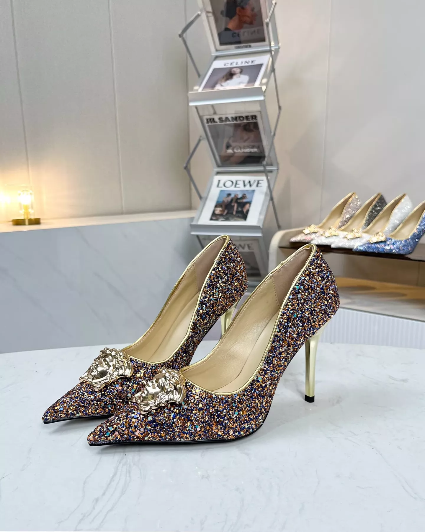 Versace High-Heeled Shoes For Women Durable 6998