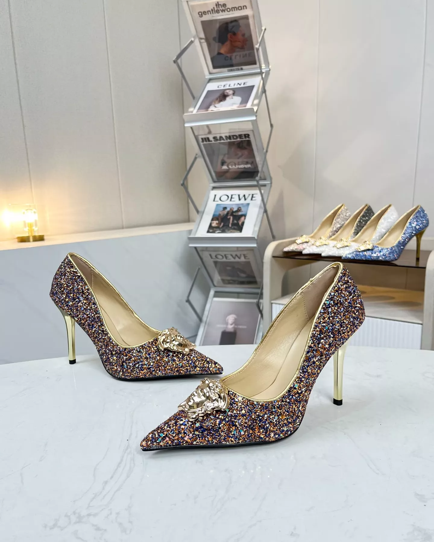 Versace High-Heeled Shoes For Women Durable 6998