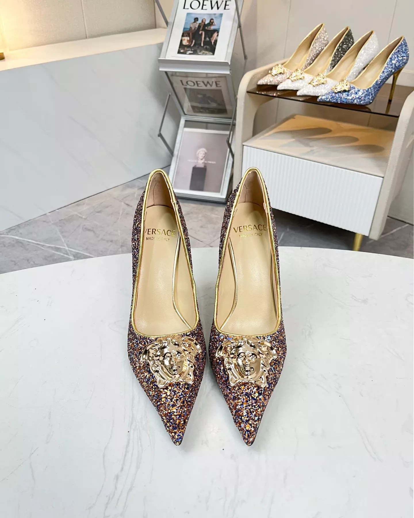Versace High-Heeled Shoes For Women Durable 6998