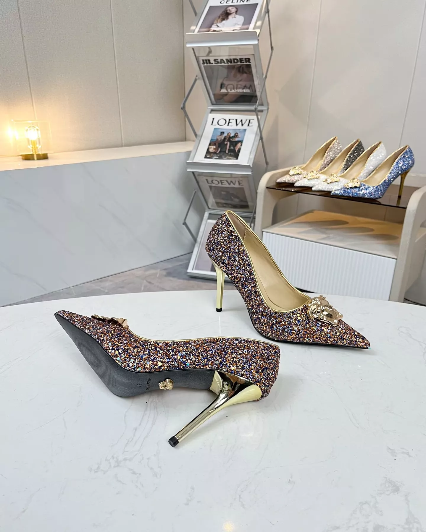 Versace High-Heeled Shoes For Women Durable 6998
