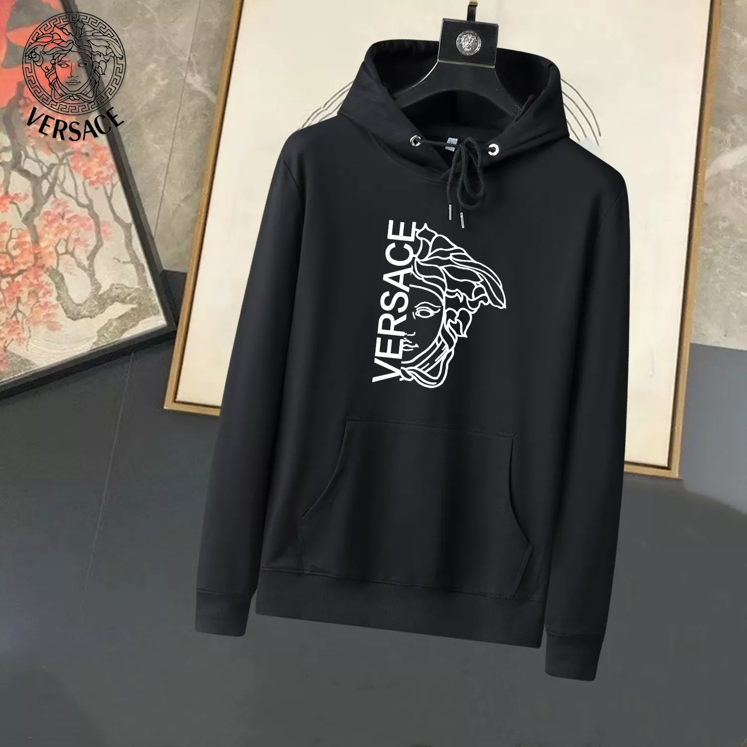 Versace Hoodies Long Sleeved For Men Bright 5475
