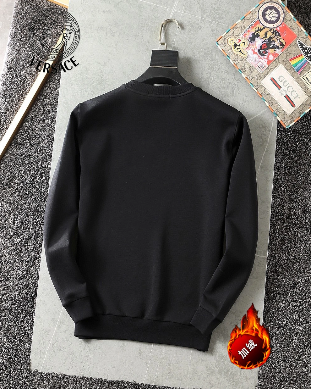 Versace Hoodies Long Sleeved For Men Flexible 7143