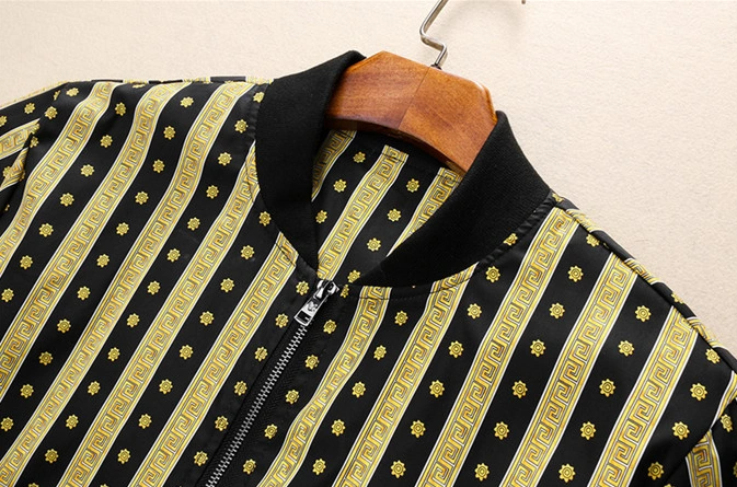 Versace Jackets Long Sleeved For Men Elegant 2871