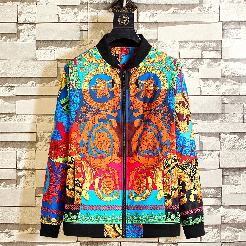 Versace Jackets Long Sleeved For Men Elegant 2926