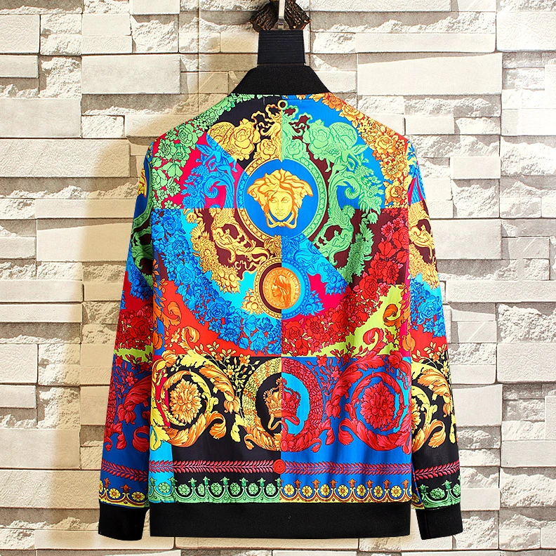 Versace Jackets Long Sleeved For Men Elegant 2926