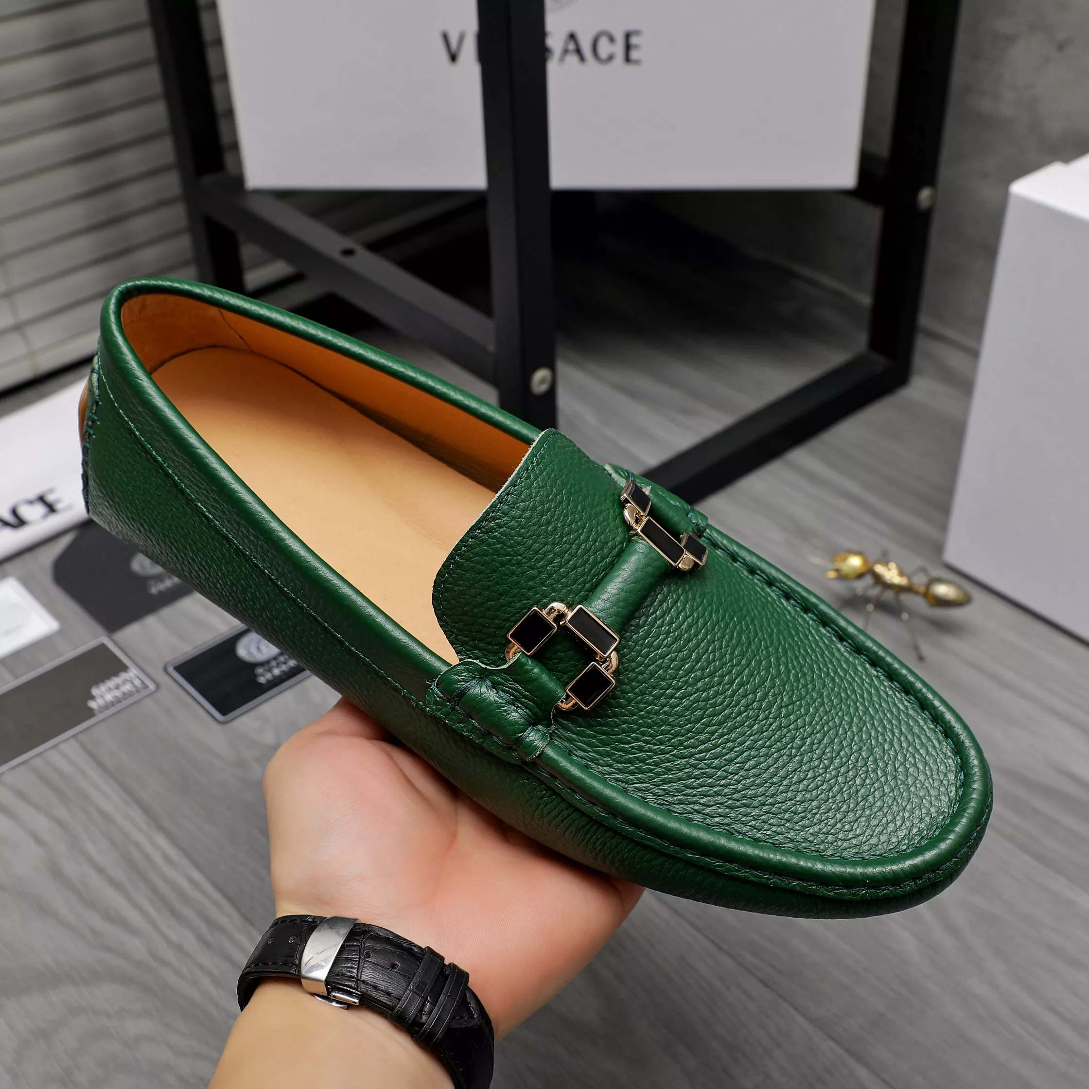 Versace Leather Shoes For Men Affordable 6019