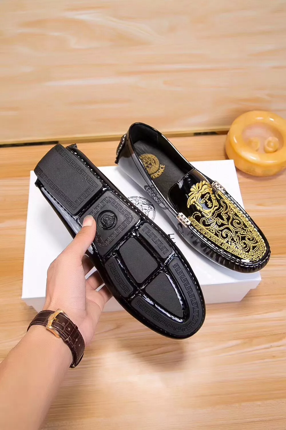 Versace Leather Shoes For Men Bold 470