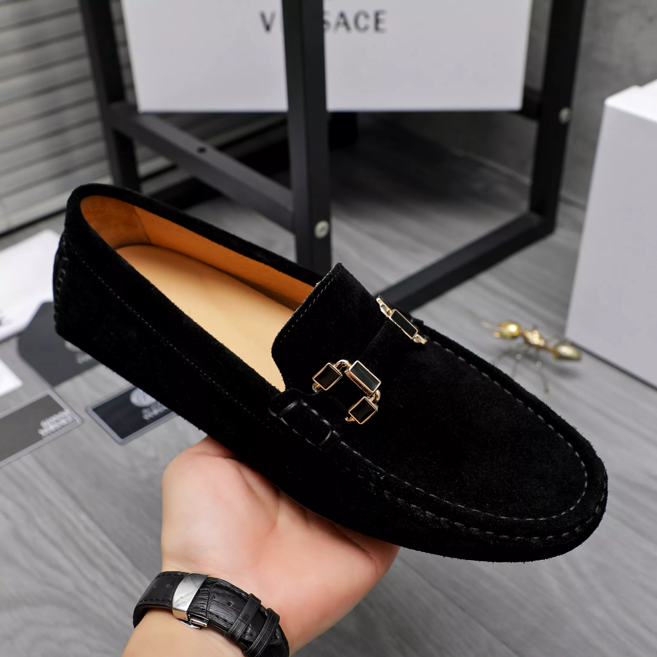 Versace Leather Shoes For Men Bright 7131