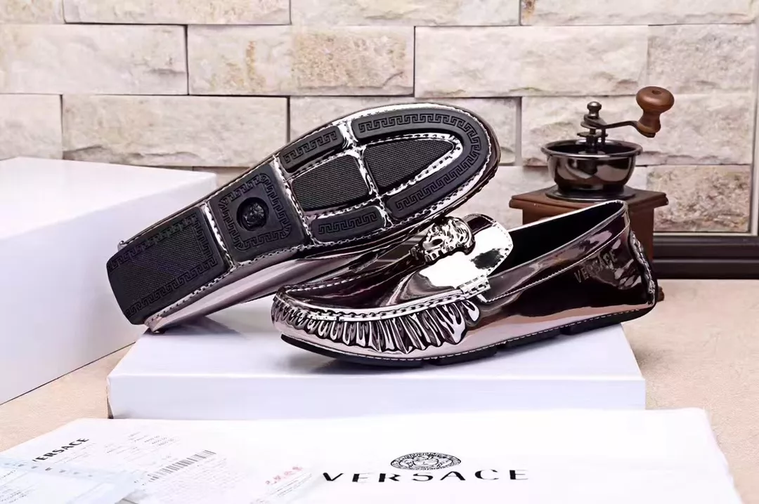 Versace Leather Shoes For Men Bright 7943