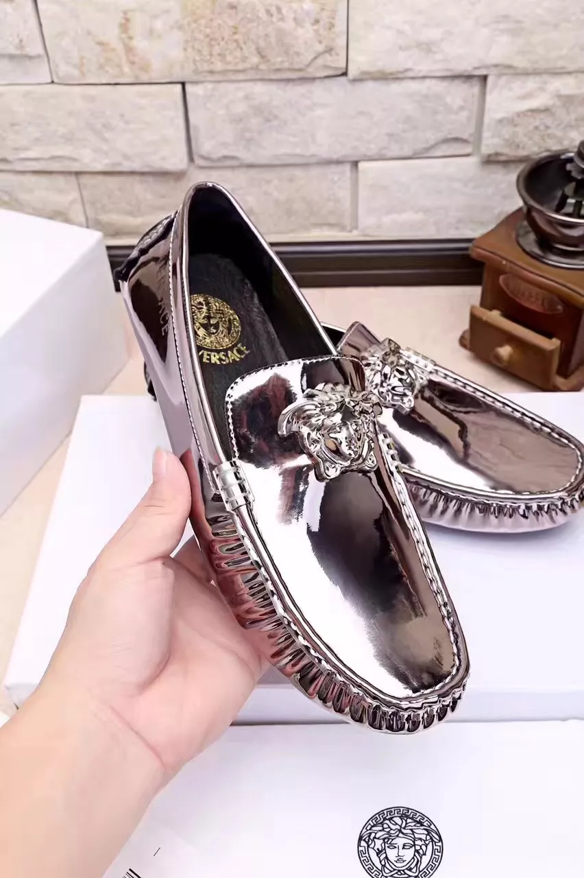Versace Leather Shoes For Men Bright 7943