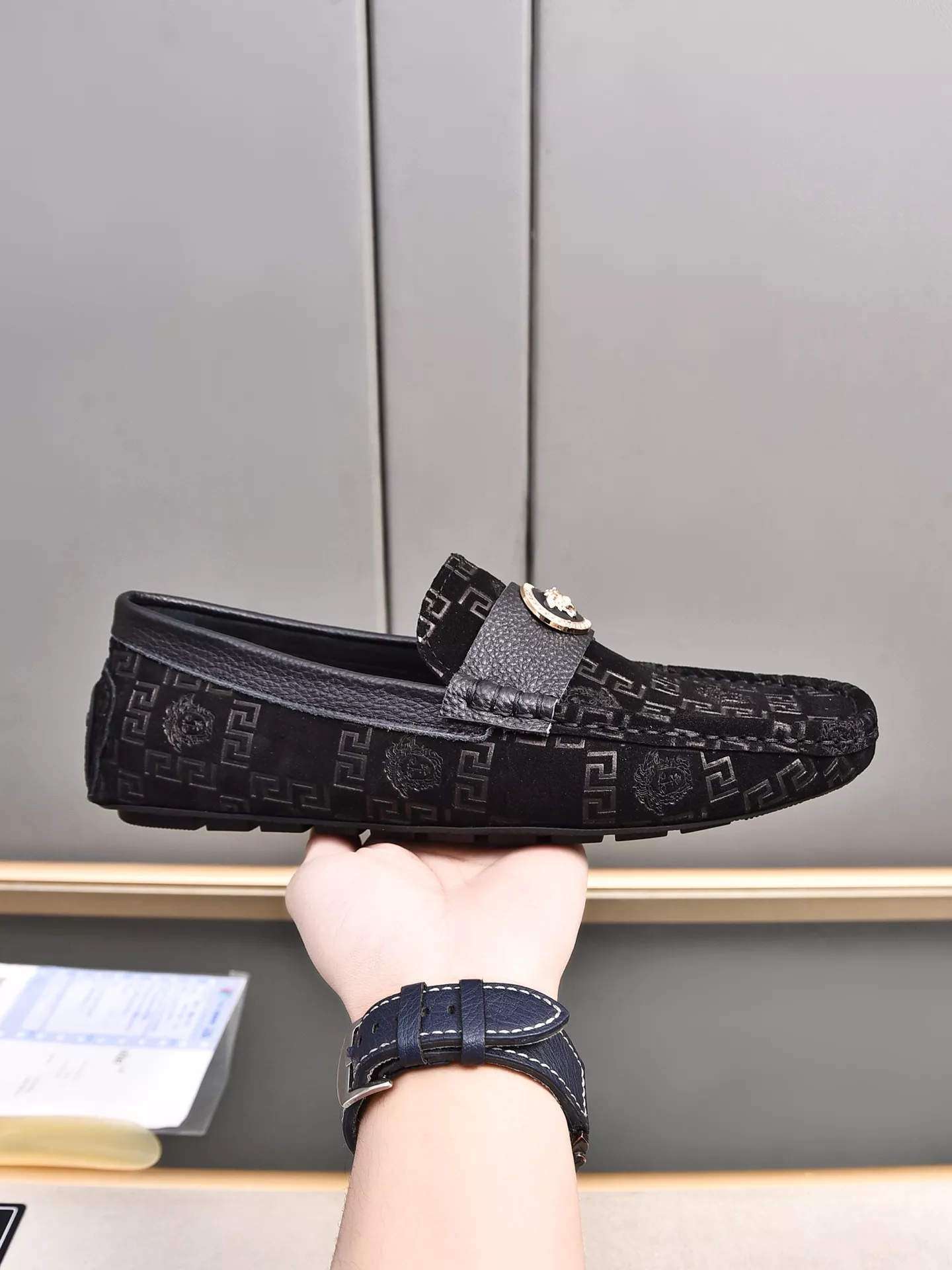 Versace Leather Shoes For Men Comfortable 2456