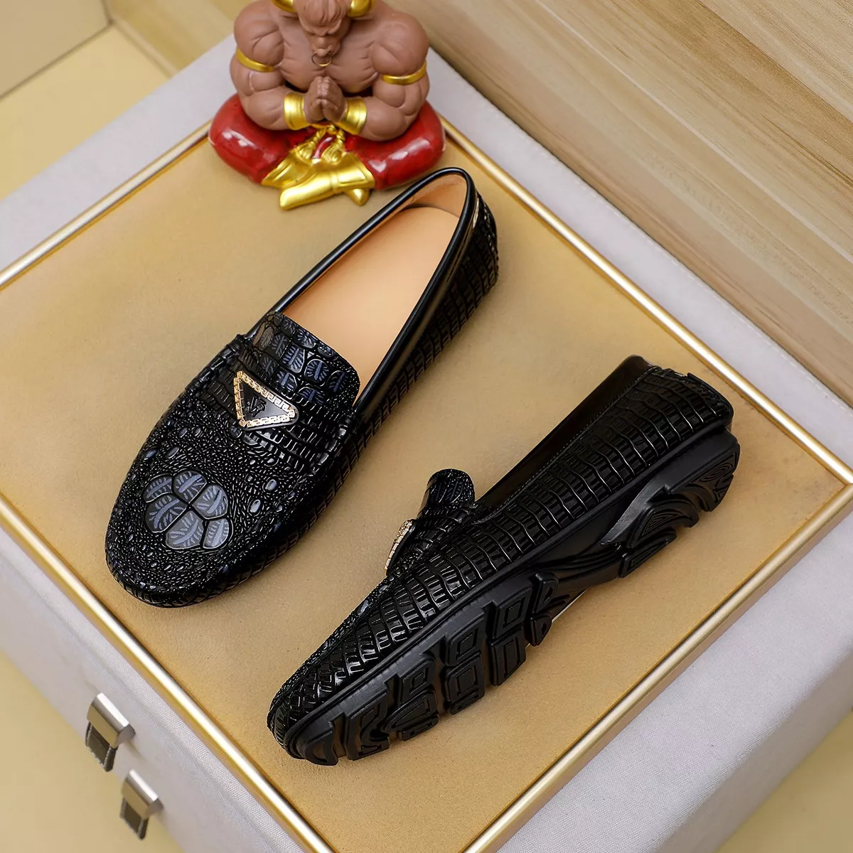 Versace Leather Shoes For Men Comfortable 9451