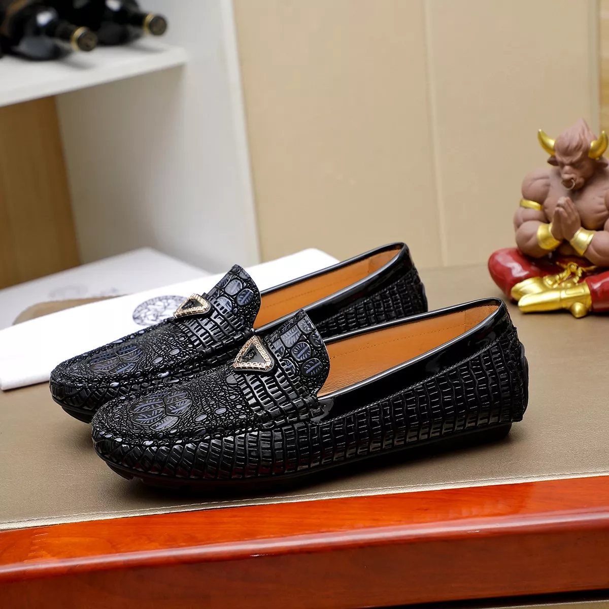 Versace Leather Shoes For Men Comfortable 9451
