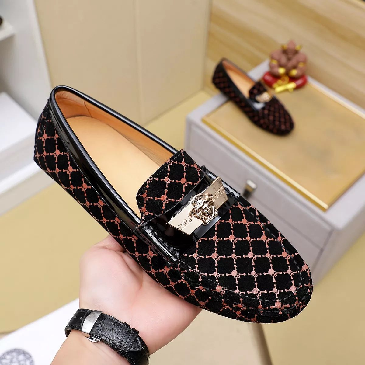 Versace Leather Shoes For Men Cozy 5042