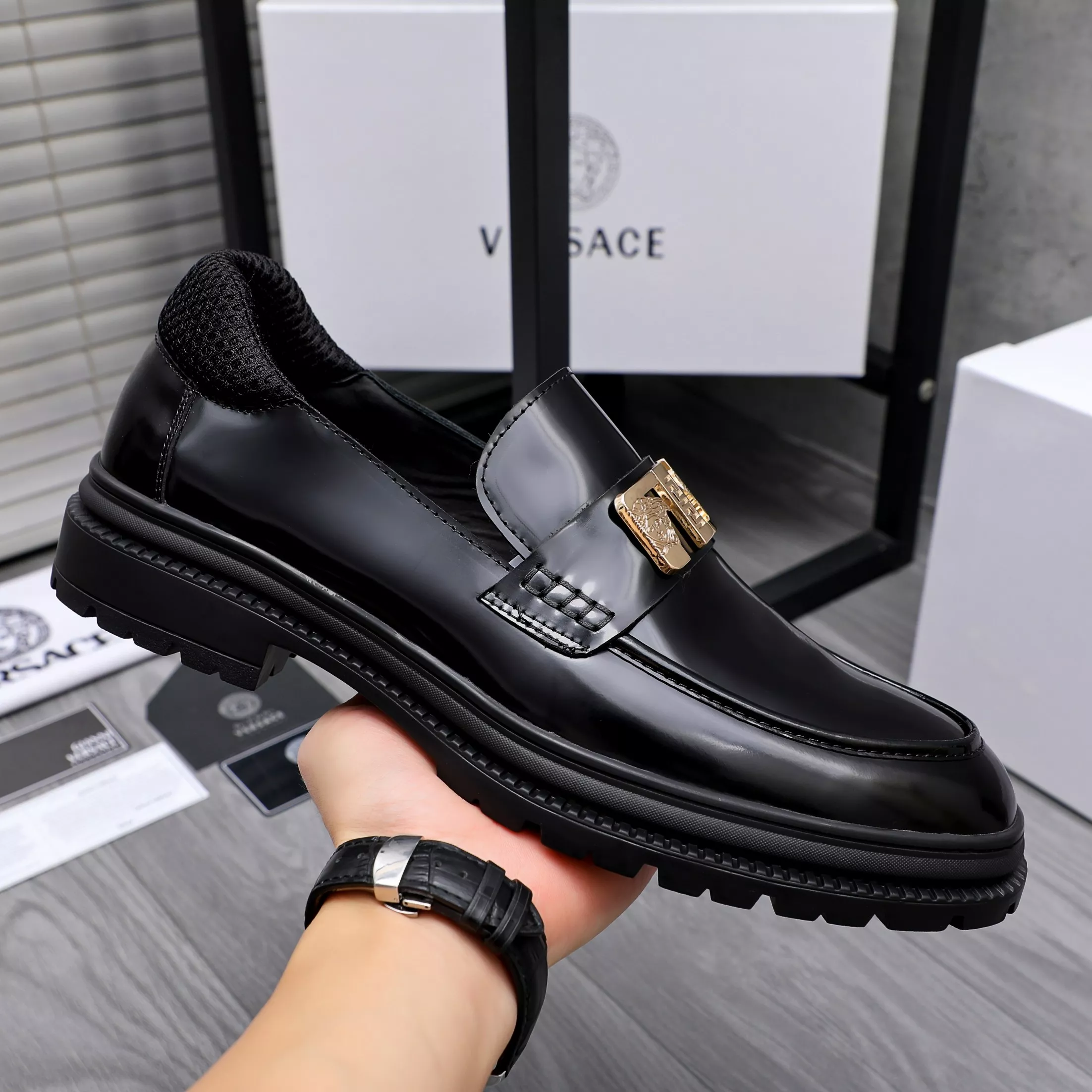 Versace Leather Shoes For Men DailyWear 7951