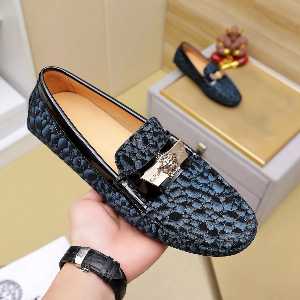 Versace Leather Shoes For Men EyeCatching 6566