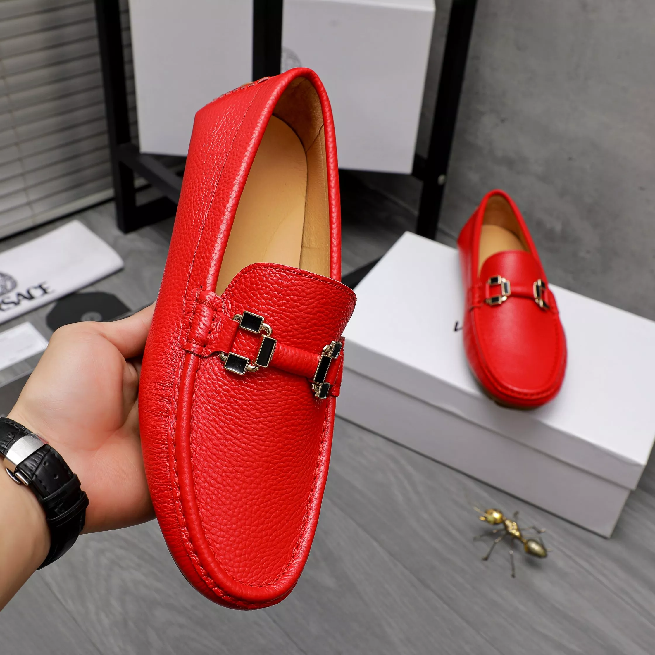 Versace Leather Shoes For Men Practical 5672
