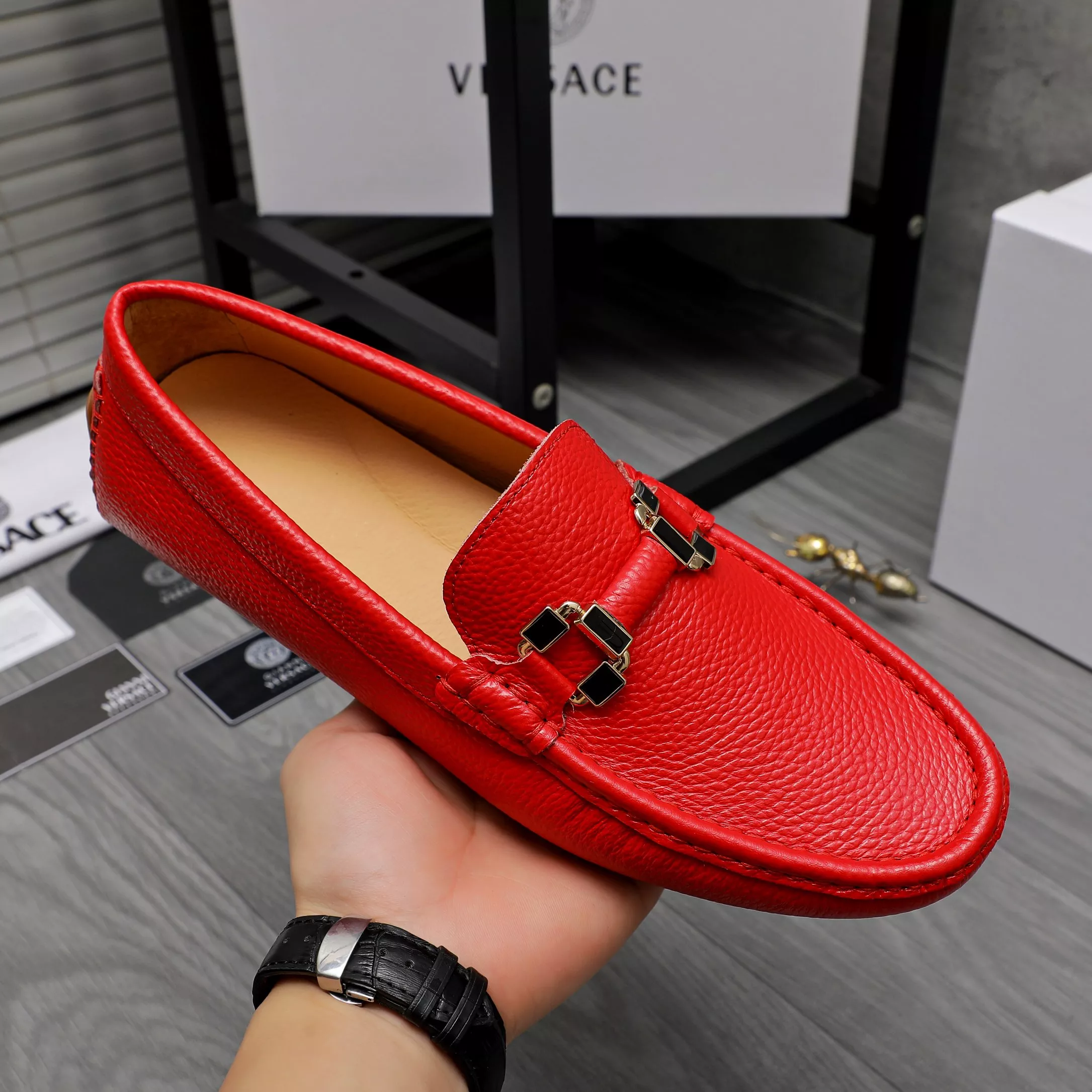 Versace Leather Shoes For Men Practical 5672