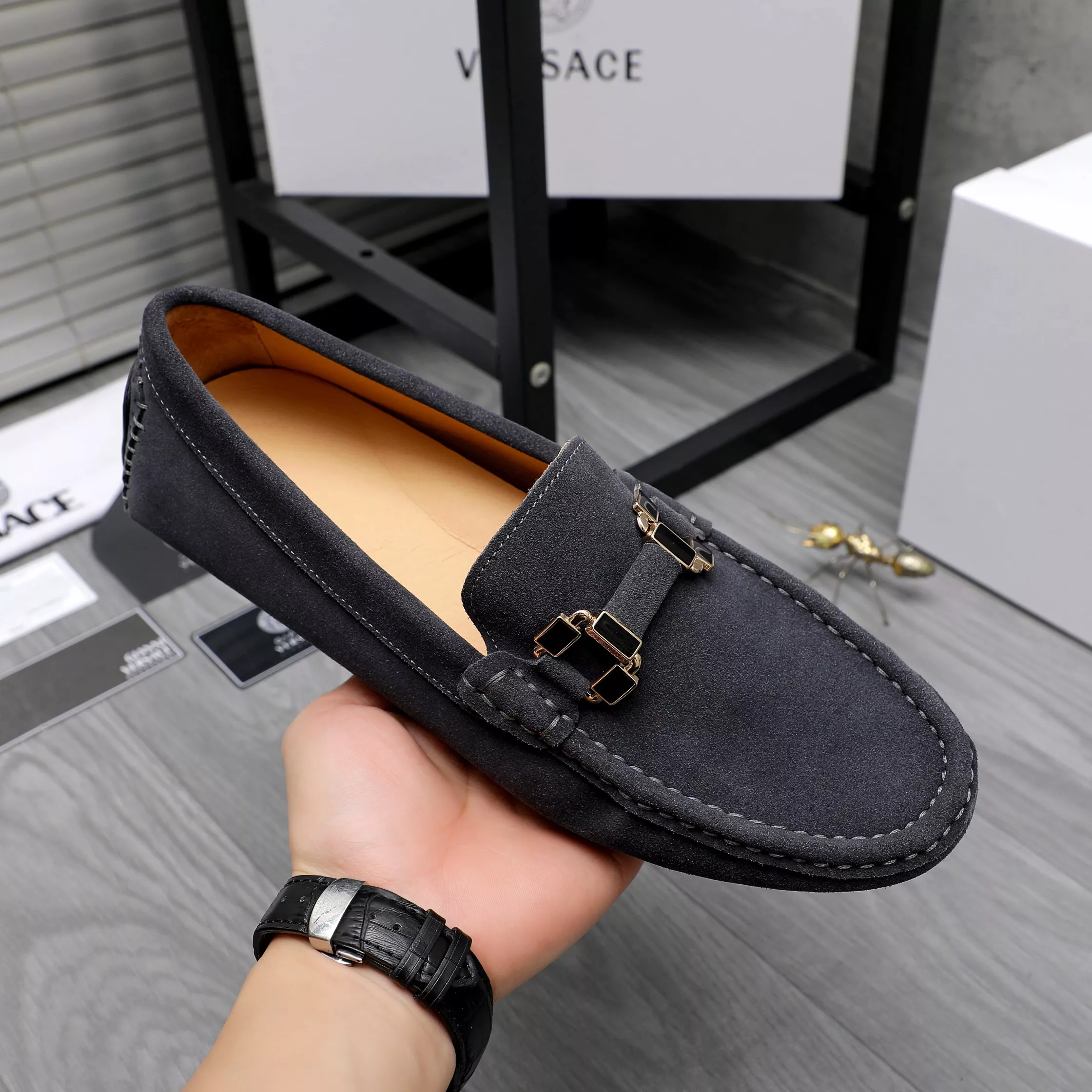 Versace Leather Shoes For Men Sleek 3799