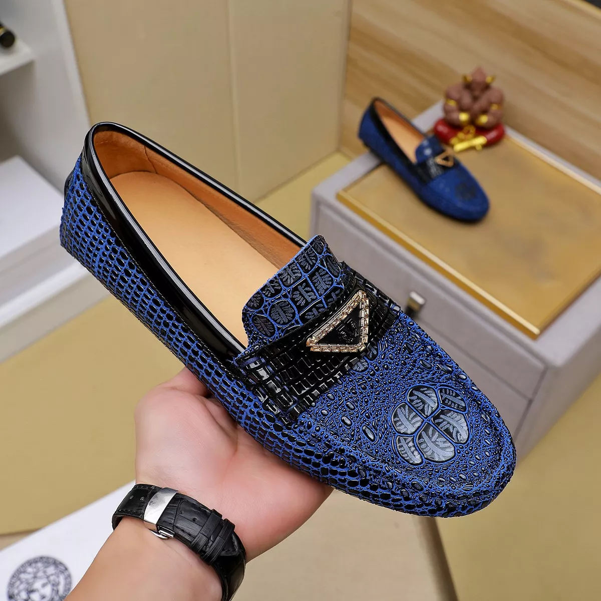 Versace Leather Shoes For Men Trendsetting 6642