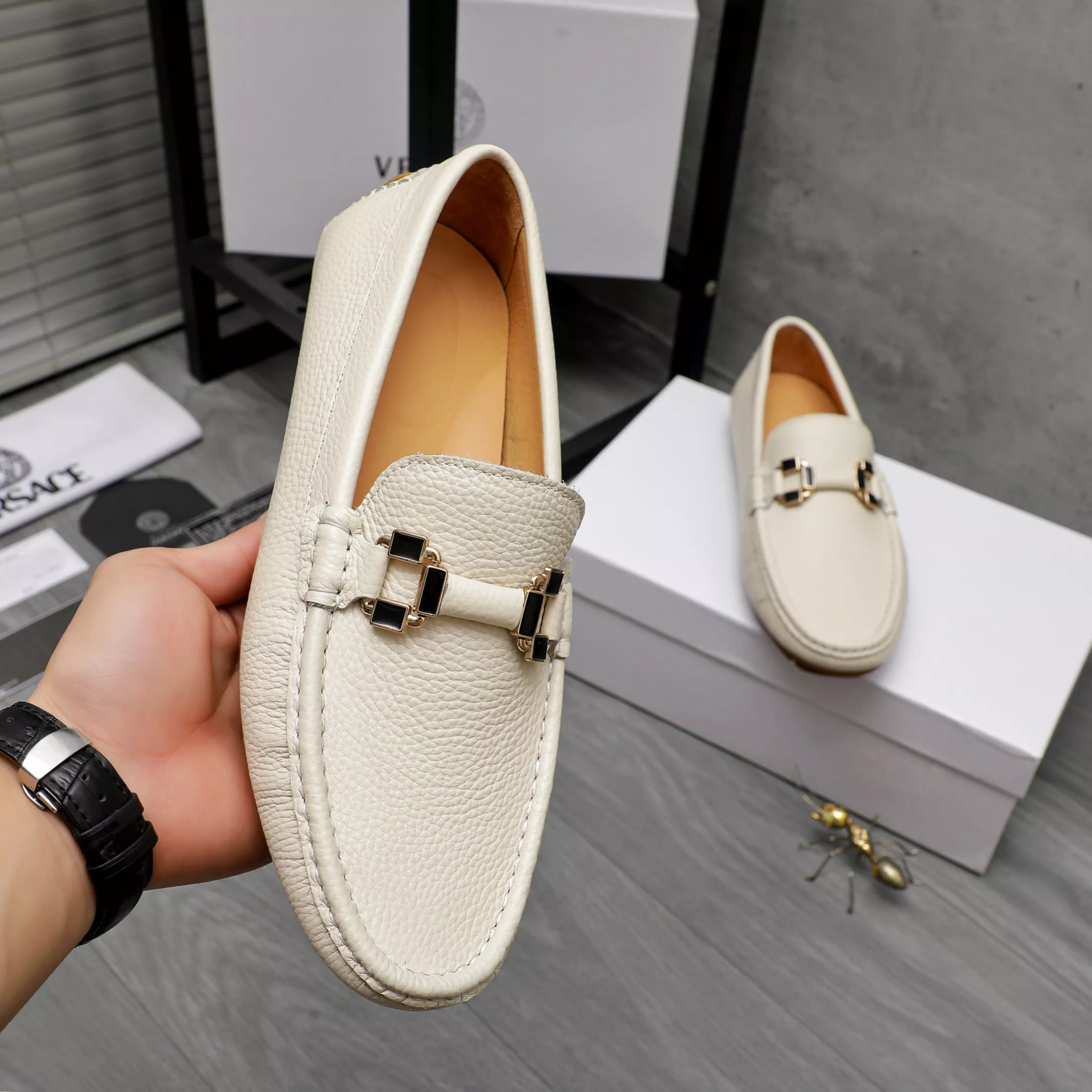 Versace Leather Shoes For Men Trendy 4941