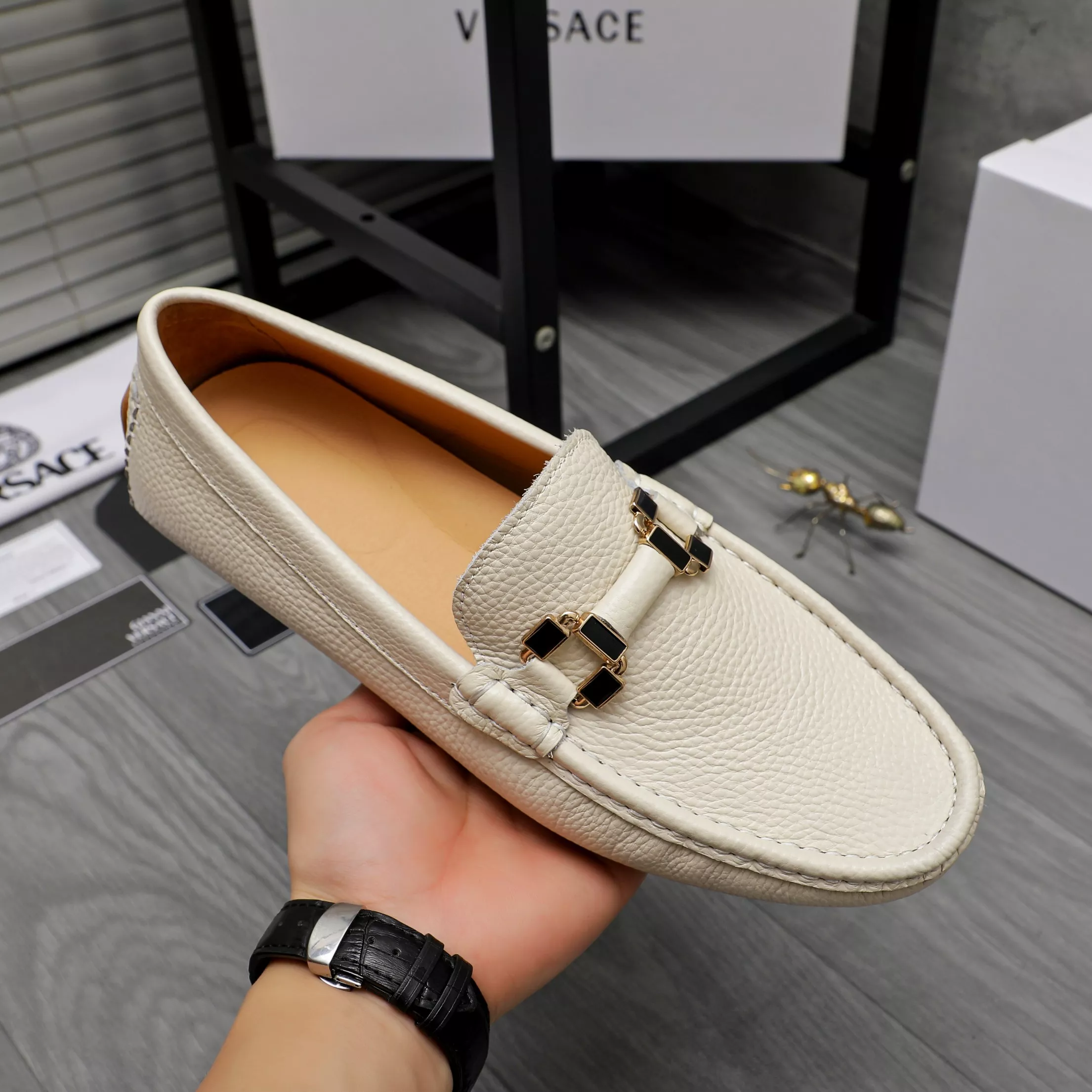 Versace Leather Shoes For Men Trendy 4941