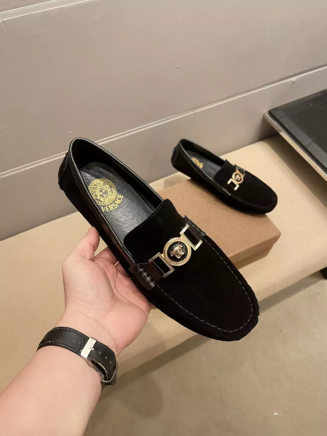 Versace Leather Shoes For Men Trendy 7775