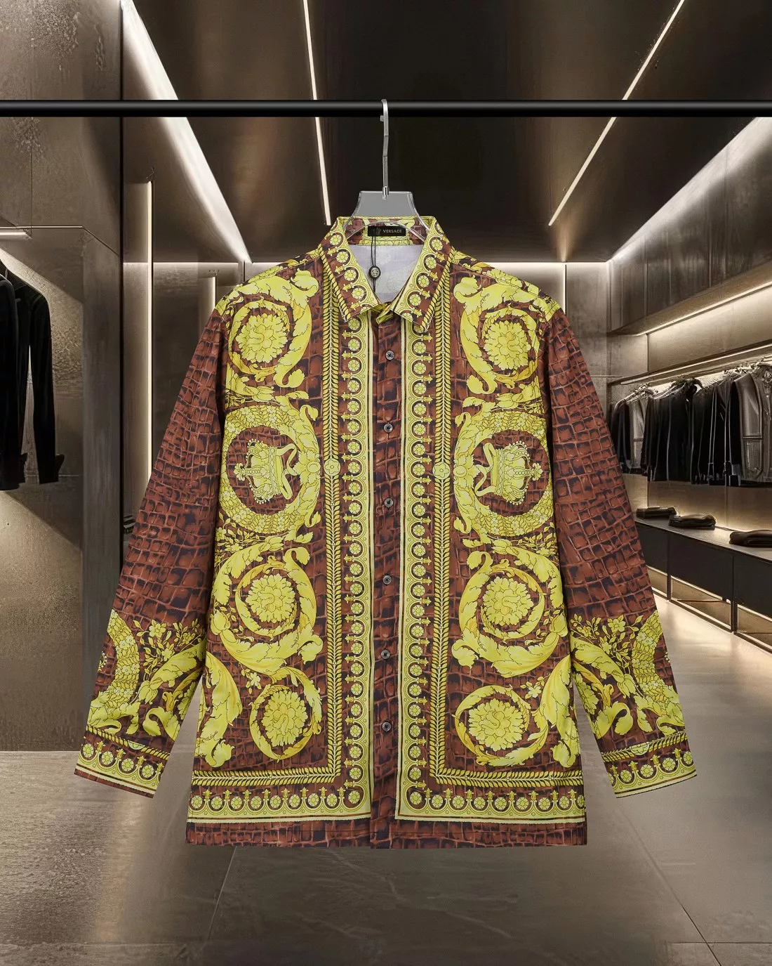 Versace Shirts Long Sleeved For Men Refined 6458