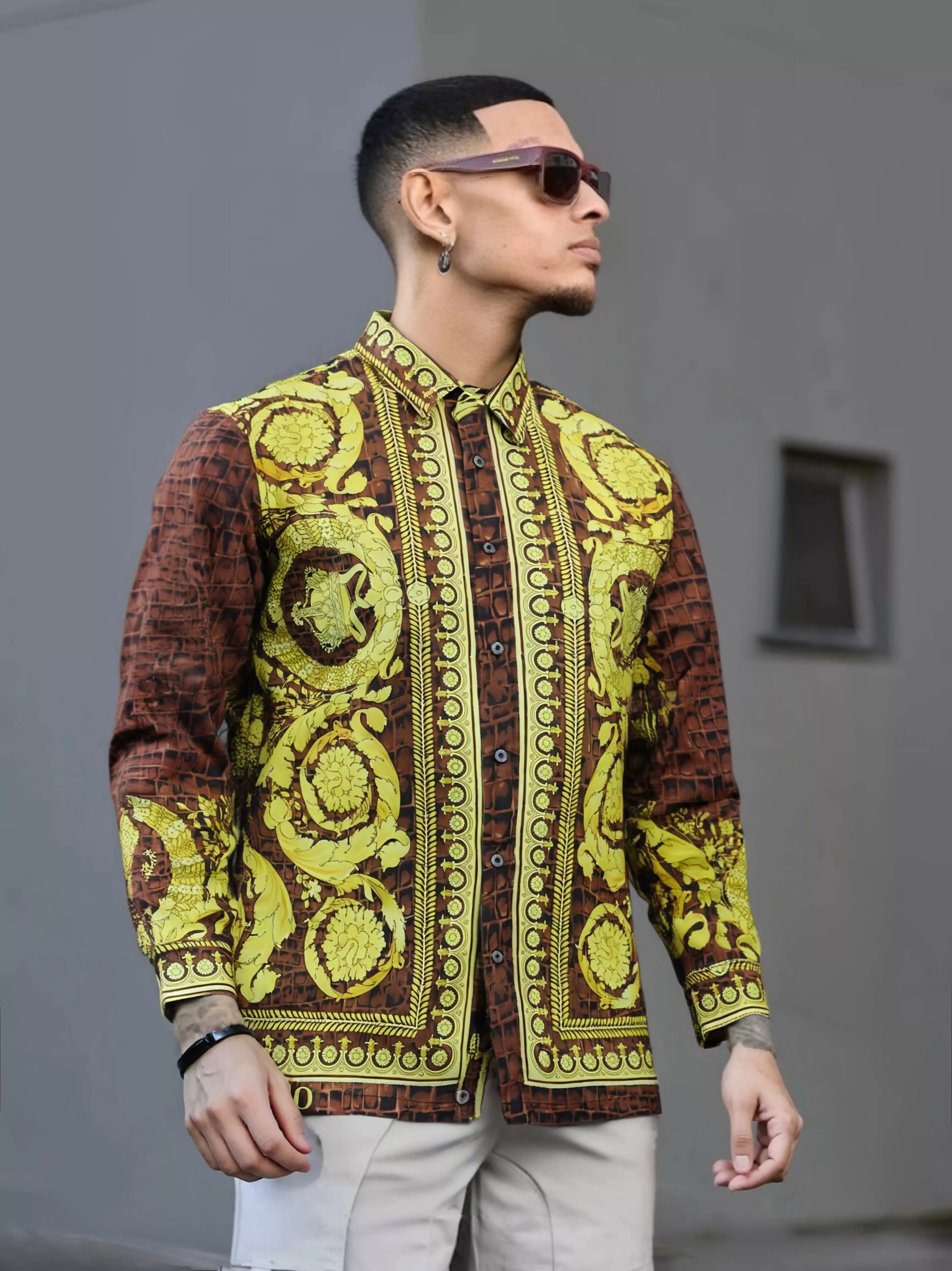 Versace Shirts Long Sleeved For Men Refined 6458