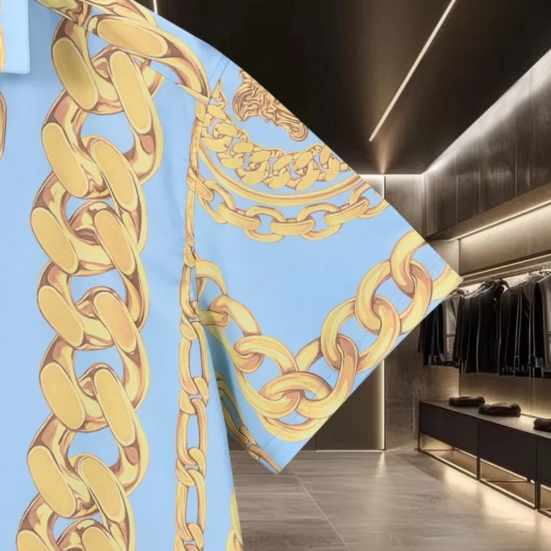 Versace Shirts Short Sleeved For Unisex Comfortable 2044