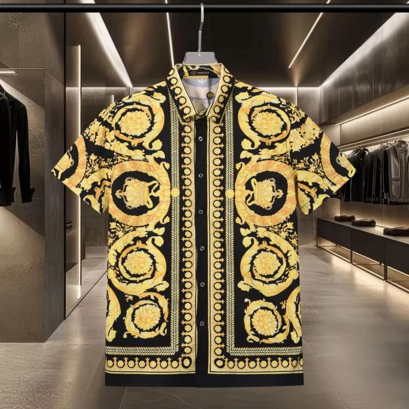 Versace Shirts Short Sleeved For Unisex Minimalist 3999