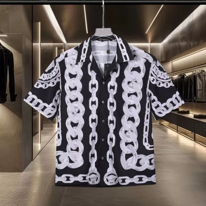 Versace Shirts Short Sleeved For Unisex Versatile 1170