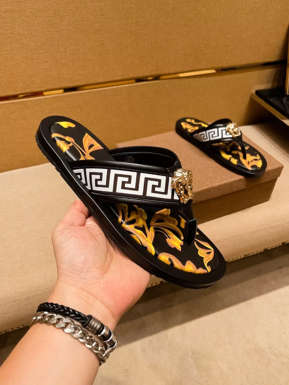 Versace Slippers For Men Cozy 5301