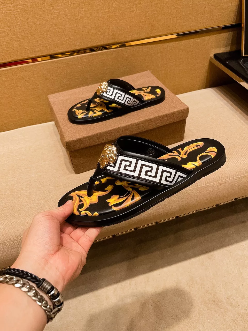 Versace Slippers For Men Cozy 5301