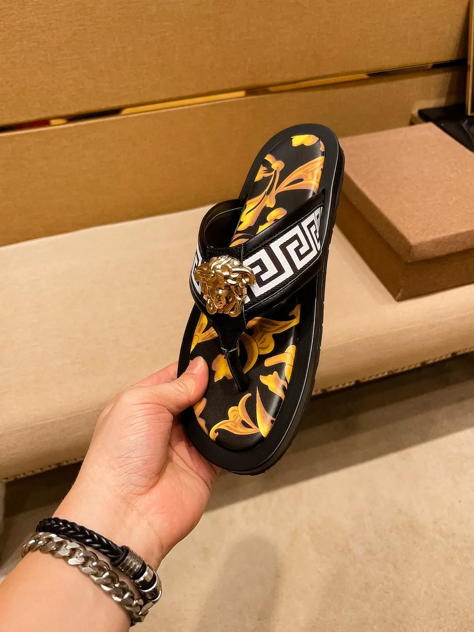 Versace Slippers For Men Cozy 5301
