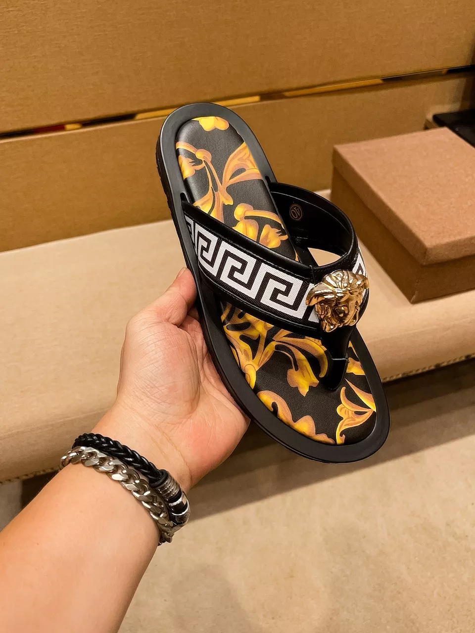 Versace Slippers For Men Cozy 5301