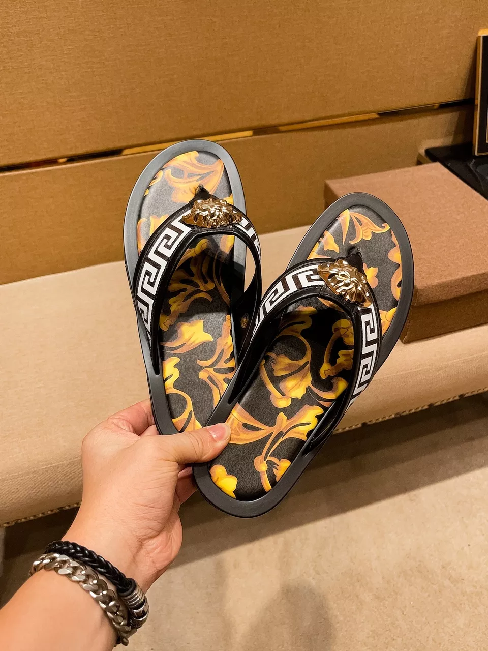 Versace Slippers For Men Cozy 5301