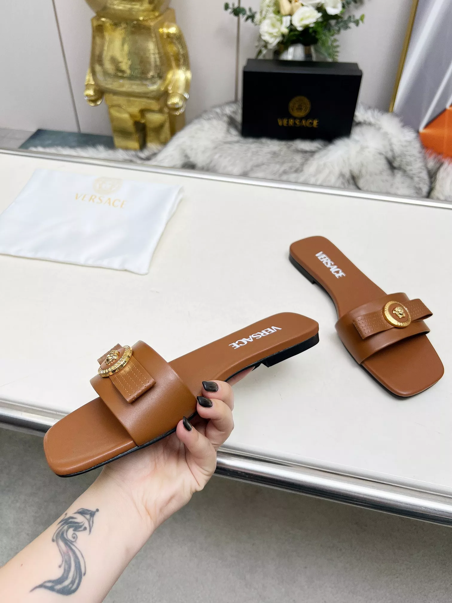 Versace Slippers For Women Comfortable 9014